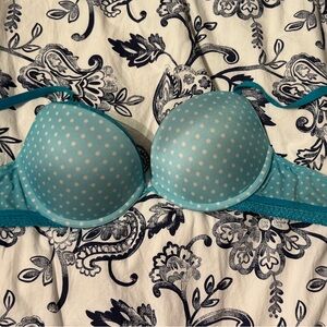 Victoria's Secret Teal Polka Dot Bra